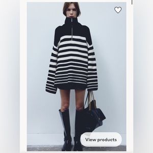 H&M Rib knit half zip sweater- size small